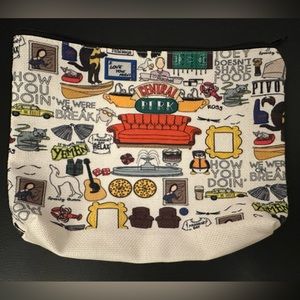 NWOT Friends themed canvas makeup bag